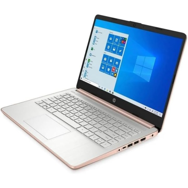 HP 14 inch Laptop, HD Touchscreen Display, Intel Celeron N4500, 4 GB RAM, 64 GB eMMC, Intel UHD Graphics, Windows 11 Home in S Mode,Pale Rose Gold ，14-dq3280nr