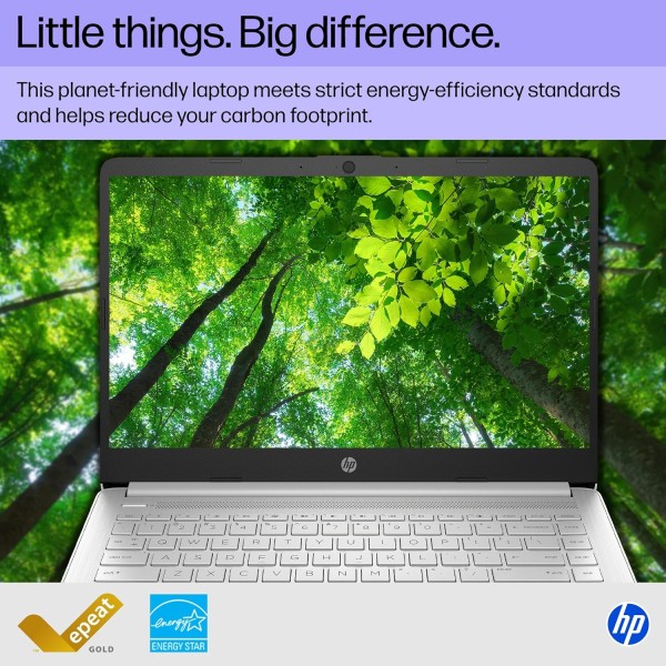 HP 14 inch Laptop, HD Touchscreen Display, Intel Celeron N4500, 4 GB RAM, 64 GB eMMC, Intel UHD Graphics, Windows 11 Home in S Mode, - Pale Gold, Natural Silver ,14DQ3230NR