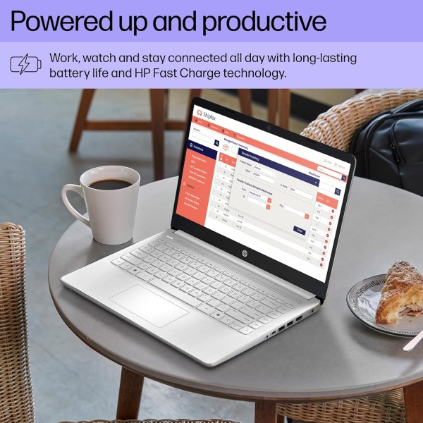 HP 14 inch Laptop, HD Touchscreen Display, Intel Celeron N4500, 4 GB RAM, 64 GB eMMC, Intel UHD Graphics, Windows 11 Home in S Mode, - Pale Gold, Natural Silver ,14DQ3230NR